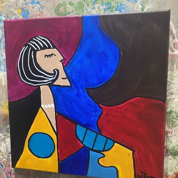 Other - abstract painting on canvas 12x12 inches wall decor